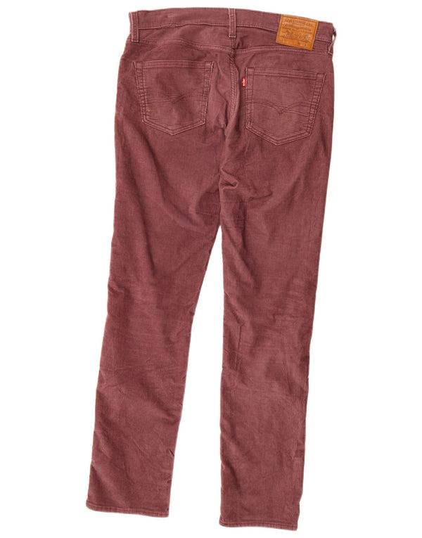 Calça feminina Levi's 511 Slim Corduroy W32 L34 Borgonha