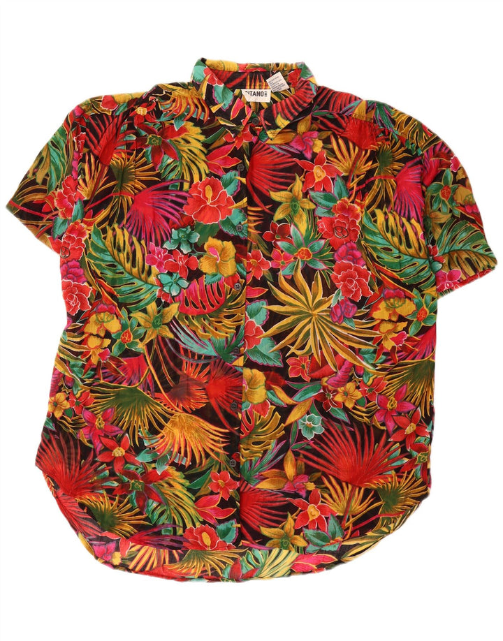 Vestido camisa feminino oversized GITANO EU 42 grande multicolorido tropical