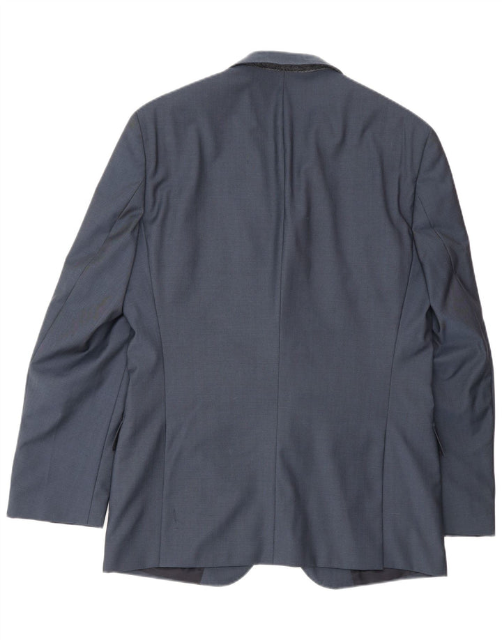 Jaqueta Blazer Masculina Hugo Boss com 2 Botões IT 48 Lã Azul Marinho Médio
