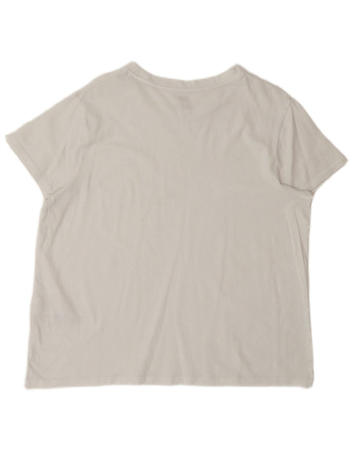 Camiseta feminina Levi's UK 16 grande algodão branco