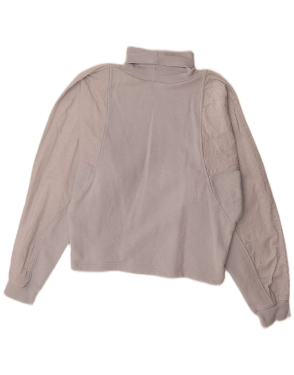 Nike feminino gráfico moletom jumper UK 14 médio azul colorblock