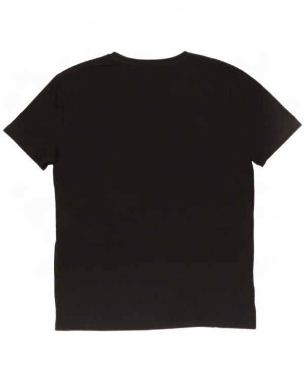Polo Ralph Lauren Mens Camiseta Slim Fit Personalizada Top Grande Algodão Preto