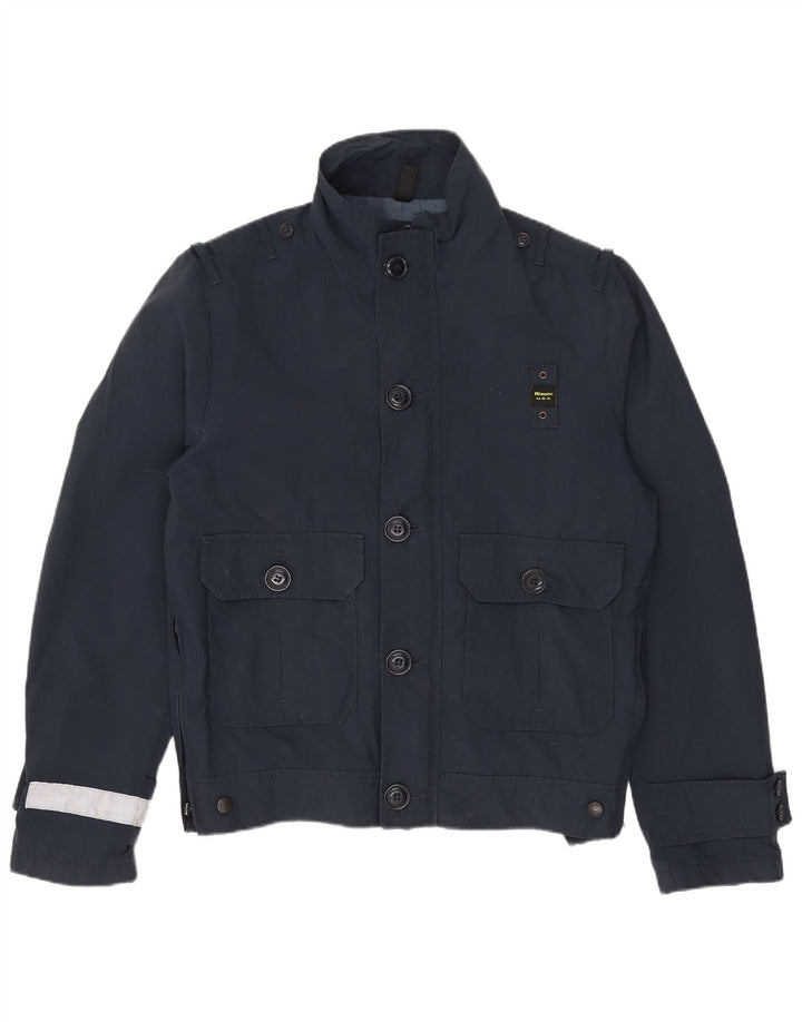 Jaqueta bomber masculina Blauer Reino Unido 36 pequeno bloco colorido azul marinho