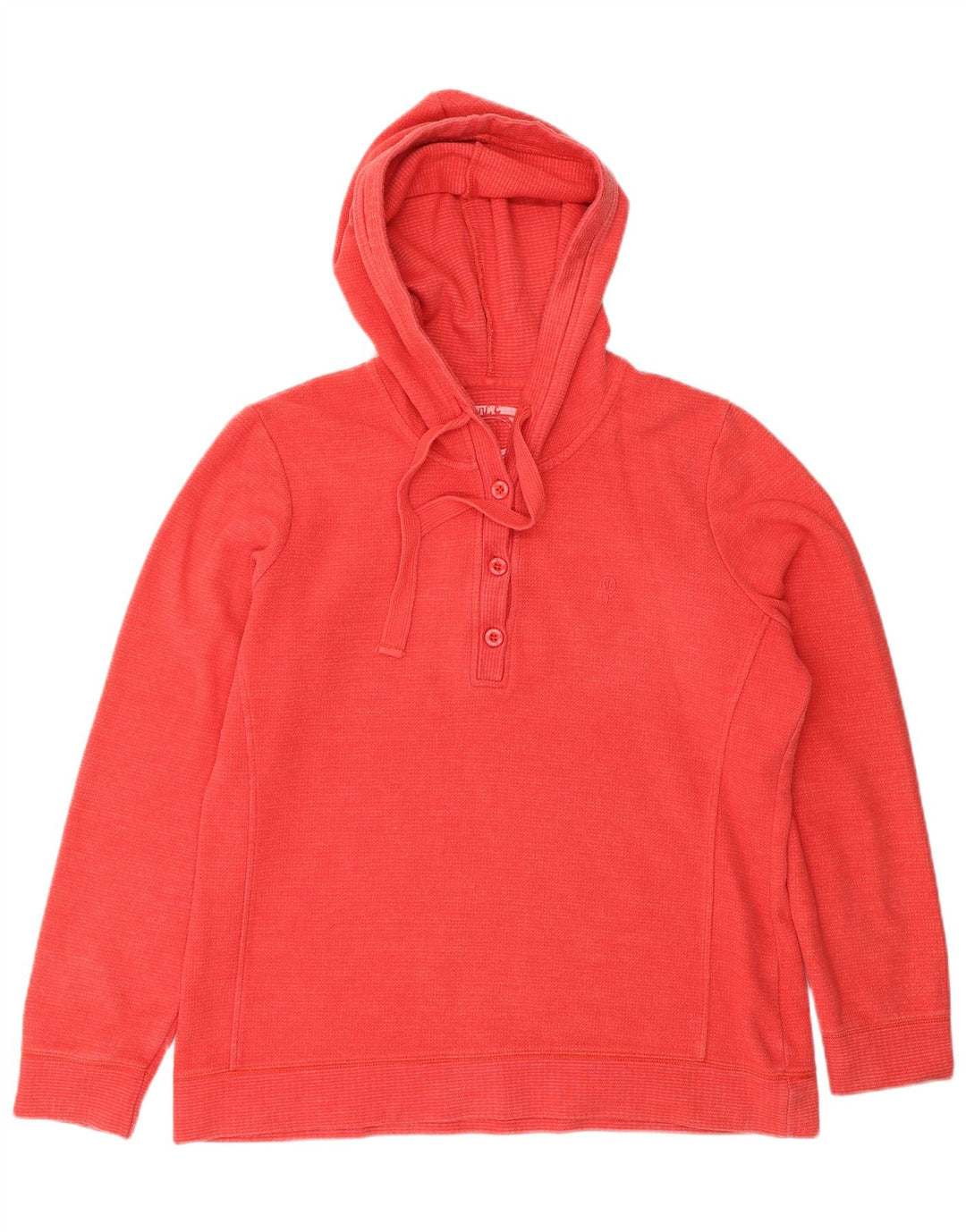Suéter feminino com capuz FAT FACE Reino Unido 14 grande algodão vermelho