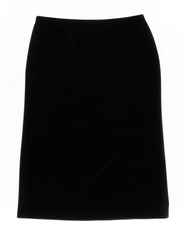 Saia maxi feminina Marks & Spencer Reino Unido 18 XL W34 poliéster preto