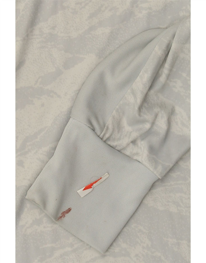 Adidas Mens Climalite Top Manga Longa Pequena Cinza Camuflagem Poliéster
