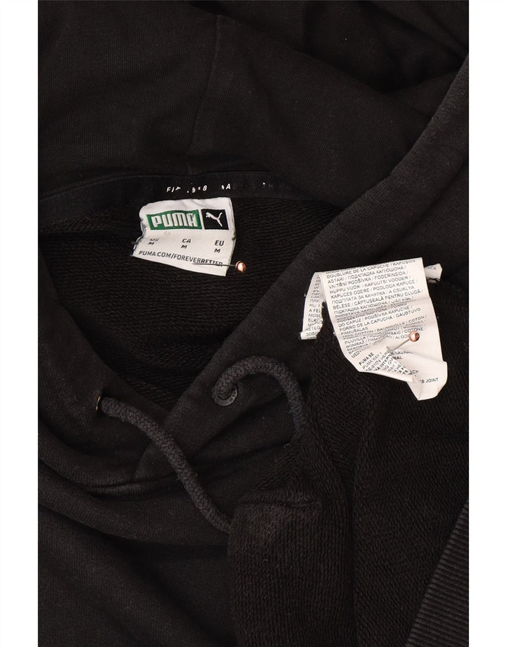 PUMA Mens Hoodie Jumper Médio Preto Colorblock Algodão