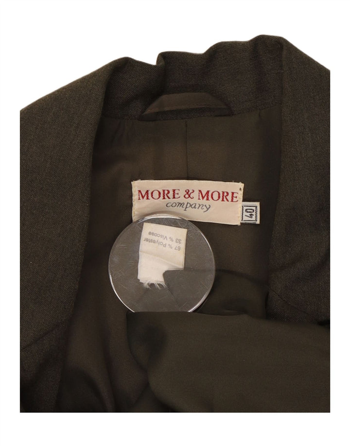 MORE & MORE Jaqueta blazer feminina de 4 botões EU 40 poliéster cáqui médio