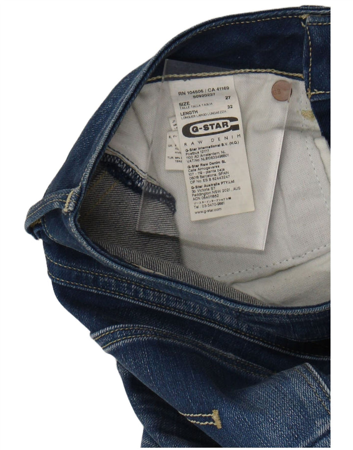 Jeans retos femininos G-STAR W27 L32 algodão azul