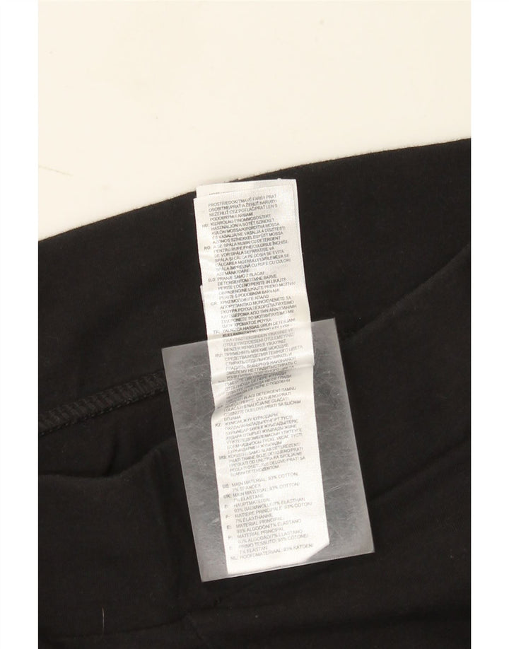 Leggings Adidas Femininas UK 10 Pequenas Algodão Preto