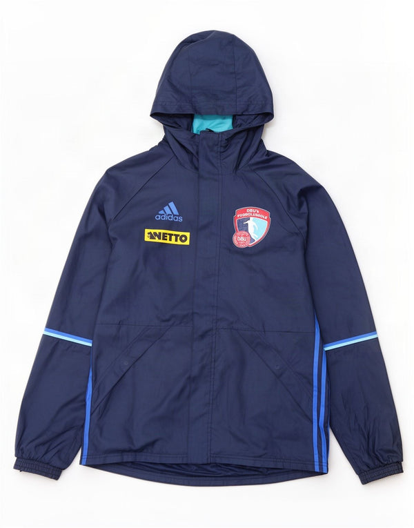 Adidas Mens Graphic Hooded Tracksuit Top Jacket Médio Azul Marinho Poliéster