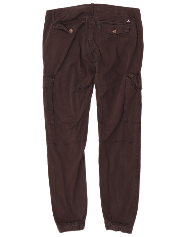 Calça cargo masculina Jack & Jones Paul Tapered Joggers W36 L30 algodão marrom