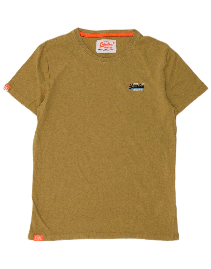 Camiseta masculina SUPERDRY top pequeno algodão cáqui
