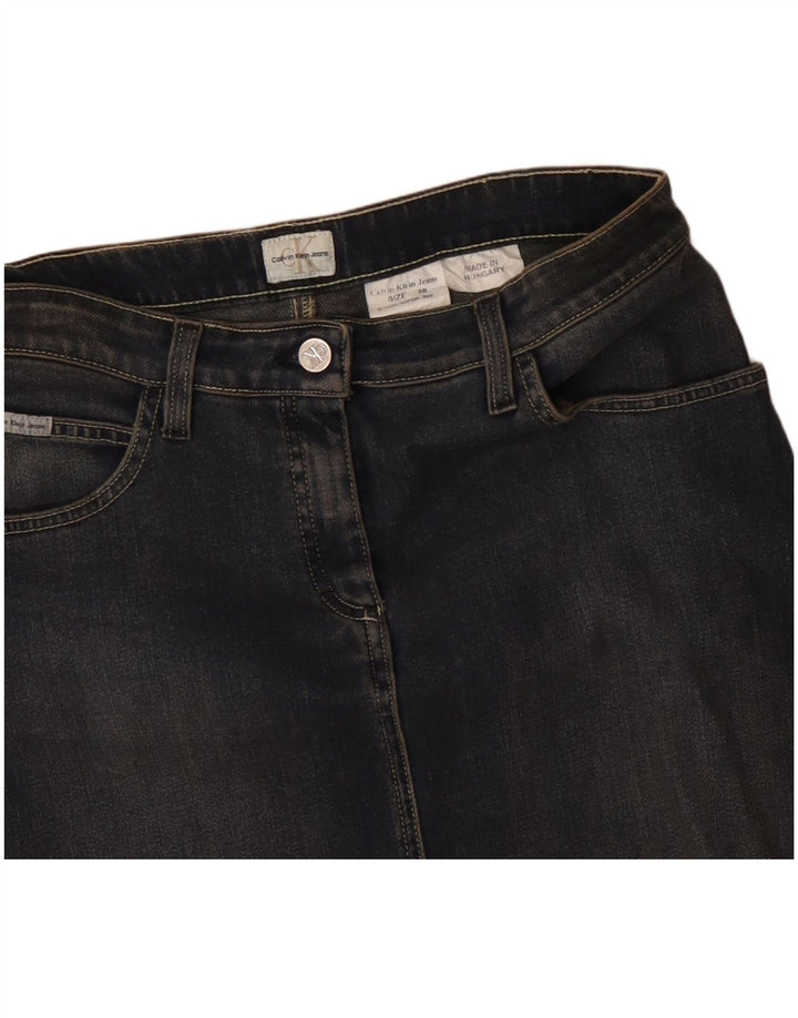 Saia jeans feminina CALVIN KLEIN JEANS W30 algodão azul marinho médio