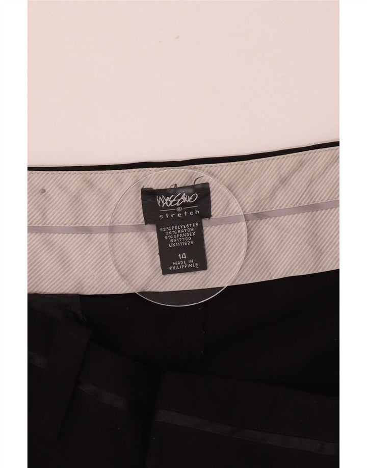 Calça feminina Bootcut Mossimo US 14 XL W36 L32 Poliéster preto