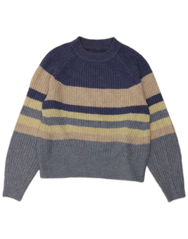 Suéter feminino Marks & Spencer com gola redonda Reino Unido 10 pequeno multicolorido