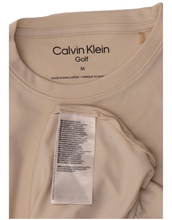 Camiseta masculina CALVIN KLEIN poliéster bege médio