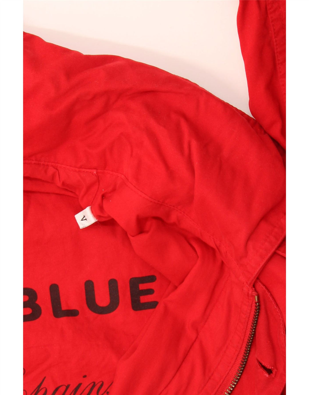 Jaqueta utilitária masculina vintage com capuz UK 42 XL vermelha
