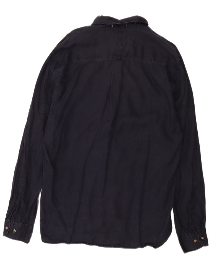 Camisa masculina Scotch & Soda Amsterdam Couture média azul marinho