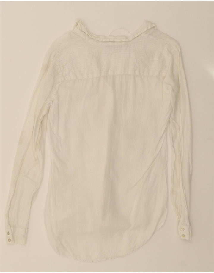 ZARA Womens Shirt Blouse UK 6 XS White Vintage Zara and Second-Hand Zara from Messina Hembry 