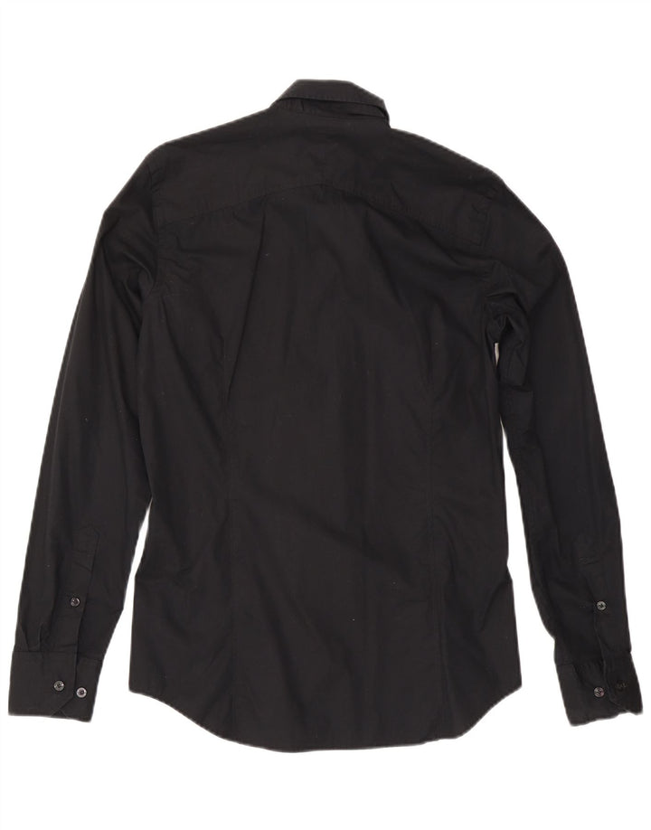 Camisa masculina slim fit G-STAR pequena preta