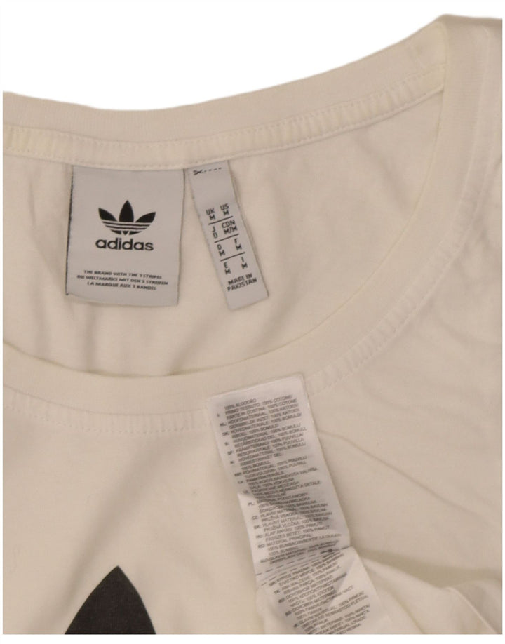 Adidas Mens Graphic Vest Top Médio Algodão Branco
