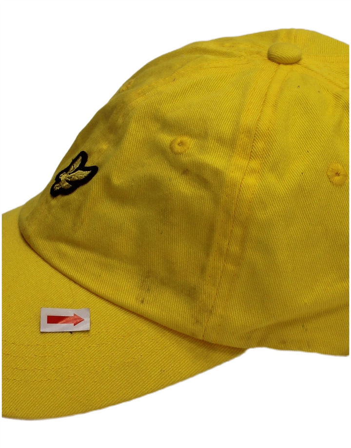 Boné de beisebol gráfico masculino LYLE & SCOTT tamanho único algodão amarelo clássico