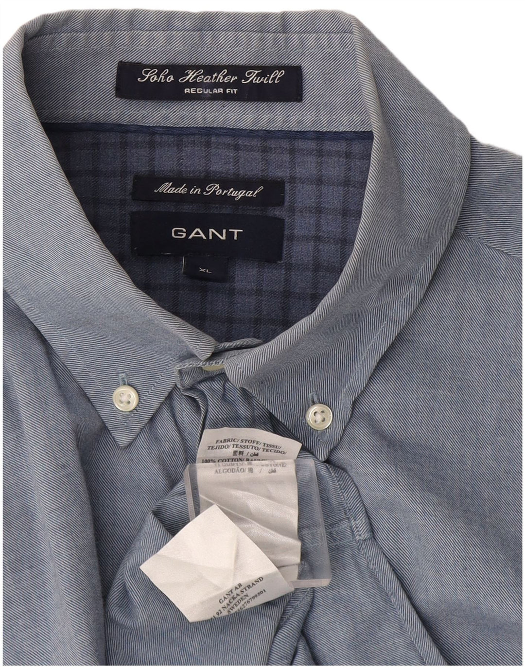 Camisa masculina Gant Soho Regular Fit XL algodão azul