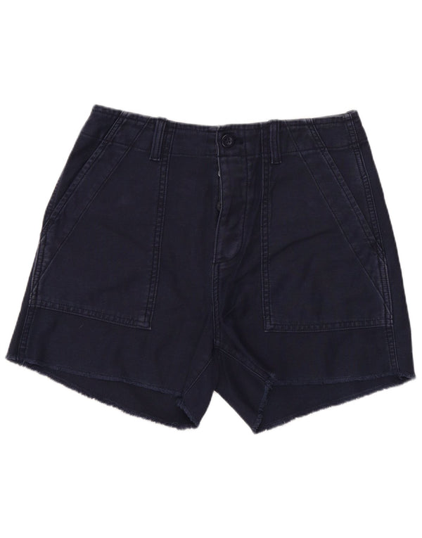 Shorts Chino feminino Gap US 4 pequeno W28 algodão azul marinho