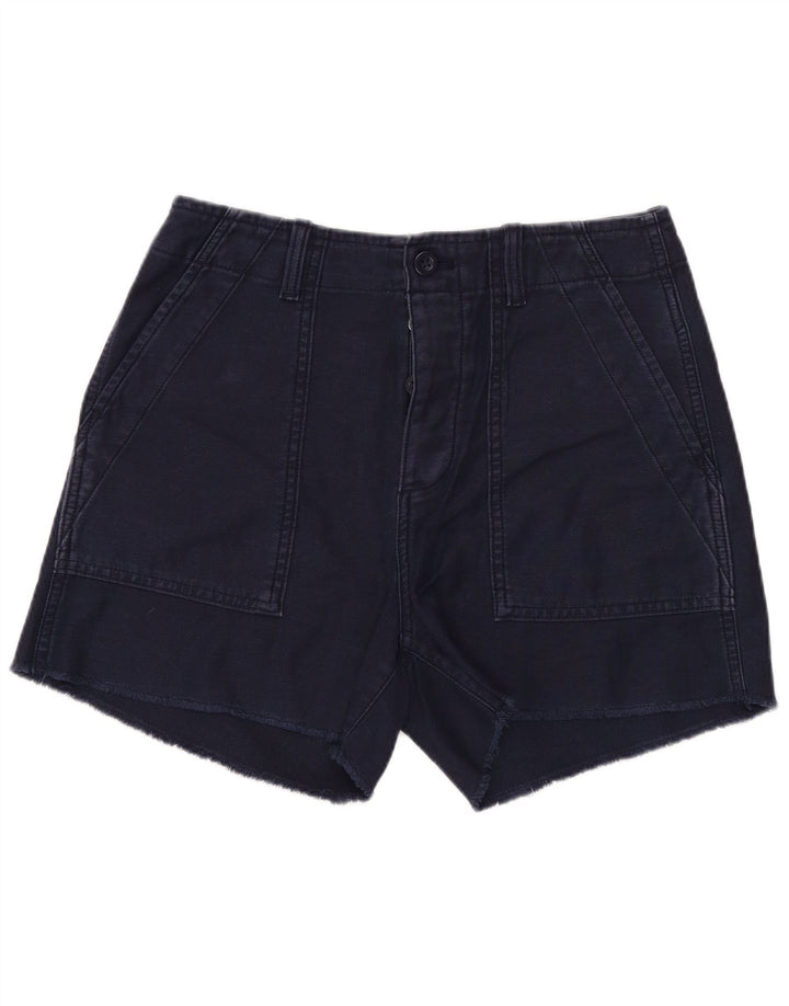 Shorts Chino feminino Gap US 4 pequeno W28 algodão azul marinho