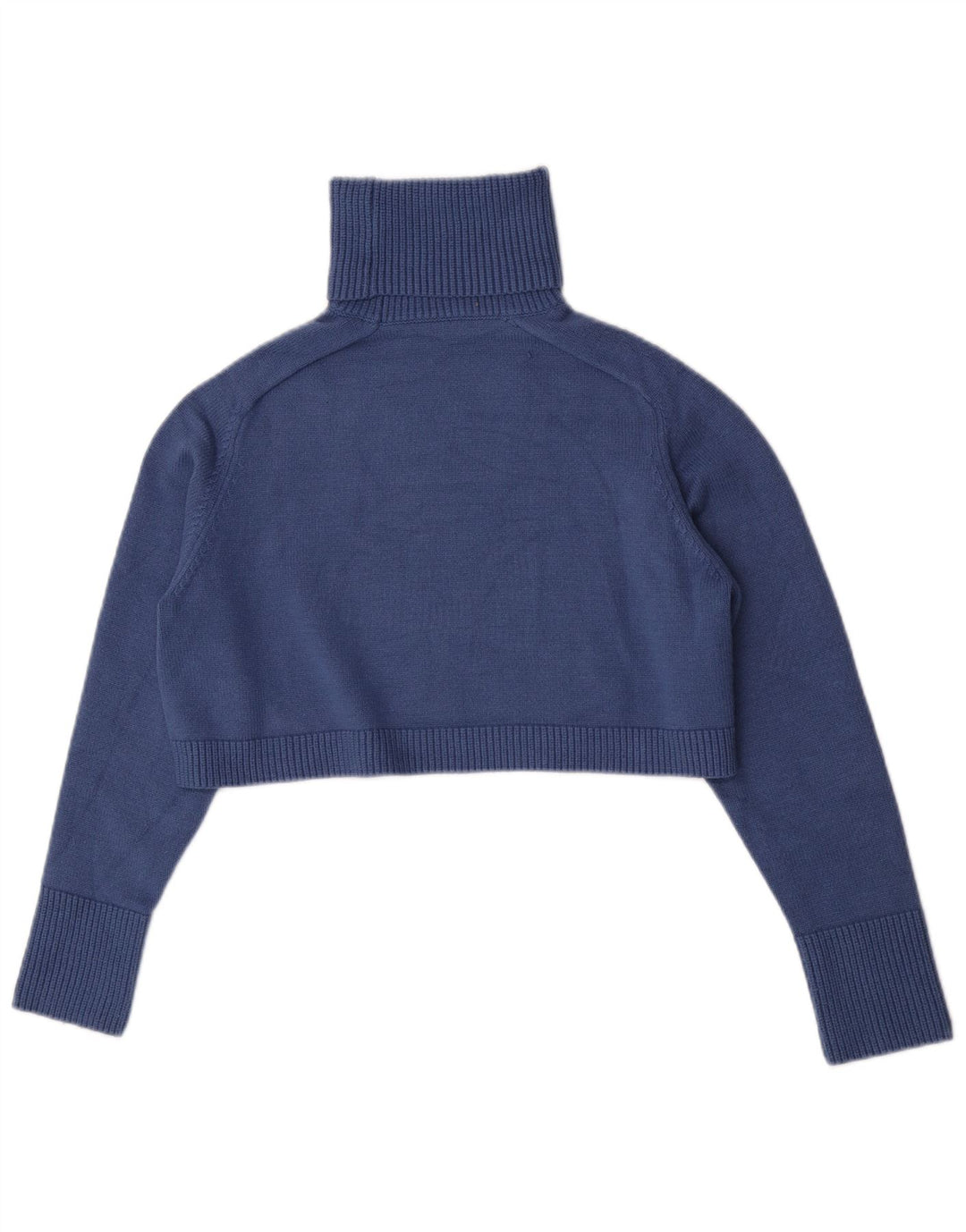 Zara Suéter feminino oversized com gola redonda e gola alta Reino Unido 10 pequeno azul