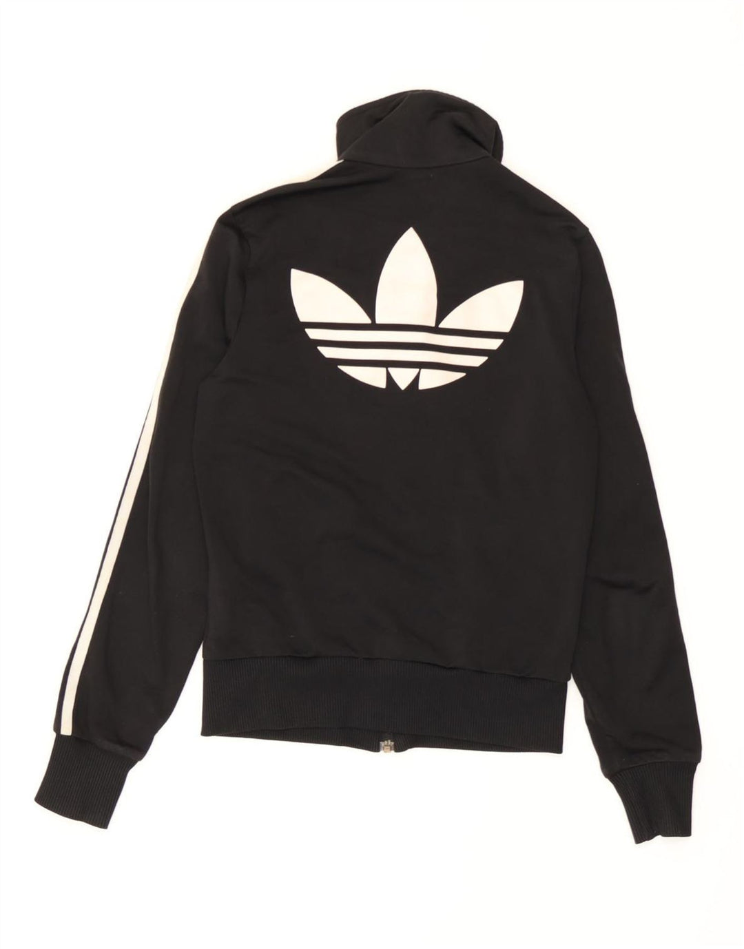 Adidas Womens Graphic Tracksuit Top Jacket EU 34 XS Poliéster Preto