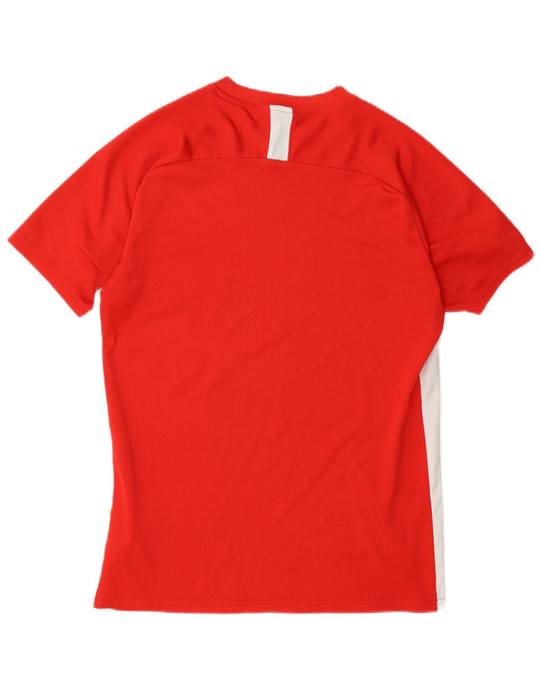Camiseta masculina Nike Dri Fit Top médio vermelho colorblock poliéster