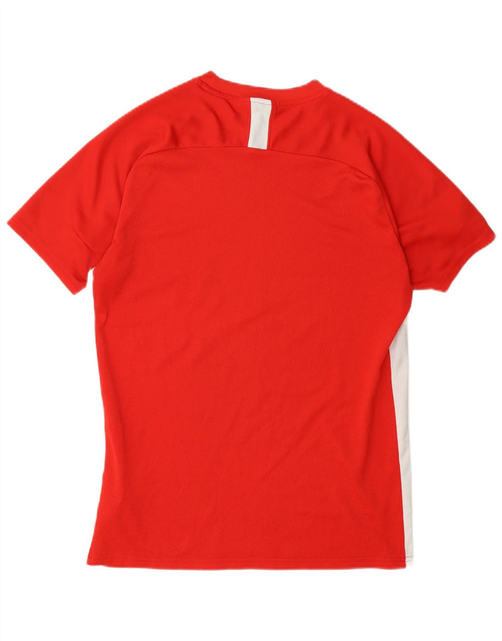 Camiseta masculina Nike Dri Fit Top médio vermelho colorblock poliéster