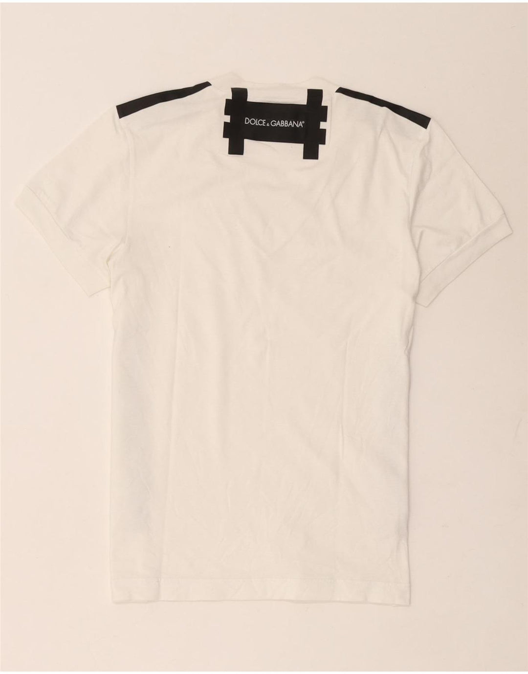 Dolce & Gabbana Camiseta feminina gráfica Top IT 44 Medium White Colourblock