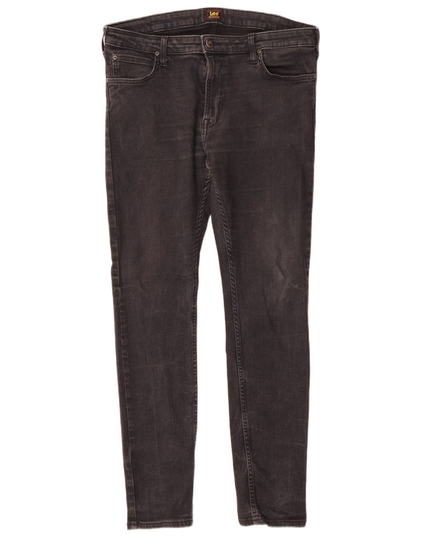 Lee Mens Malone Skinny Jeans W36 L32 Algodão Preto