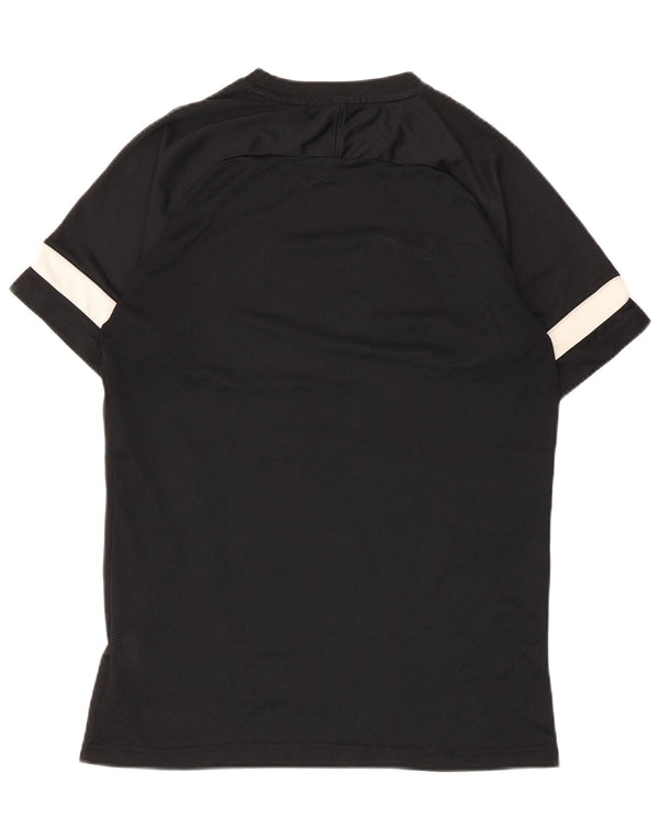 Nike Mens Camiseta Top Médio Preto Listrado Poliéster Esportes