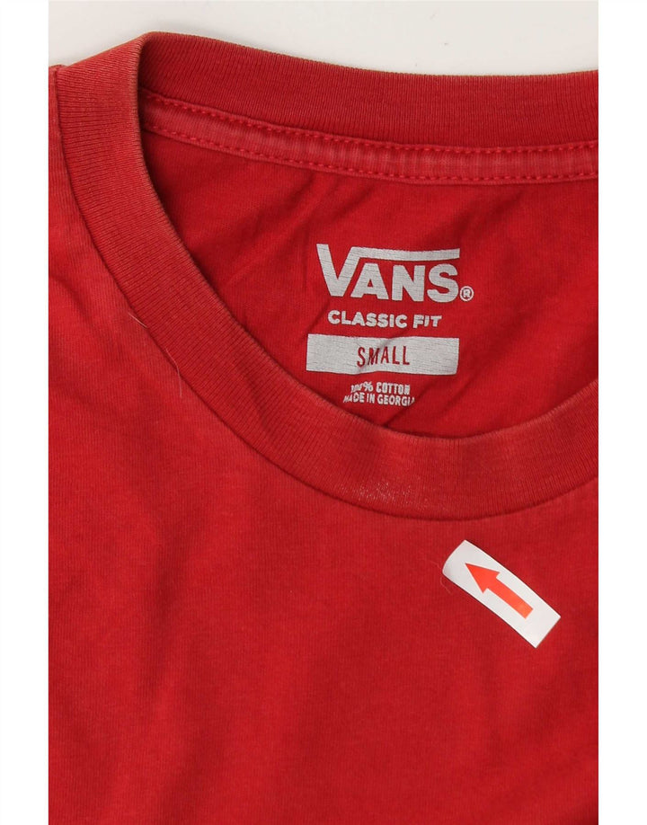 Camiseta Vans Masculina Classic Fit Top Pequeno Algodão Vermelho