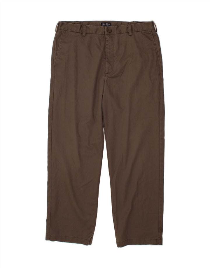 IZOD Mens Straight Chino Trousers W38 L32 Grey Cotton Vintage Izod and Second-Hand Izod from Messina Hembry 