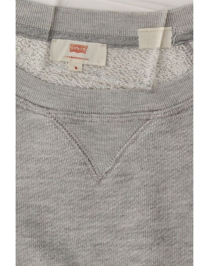 LEVI'S Womens Oversized Sweatshirt Jumper UK 10 Small Grey Vintage Levi's and Second-Hand Levi's from Messina Hembry 