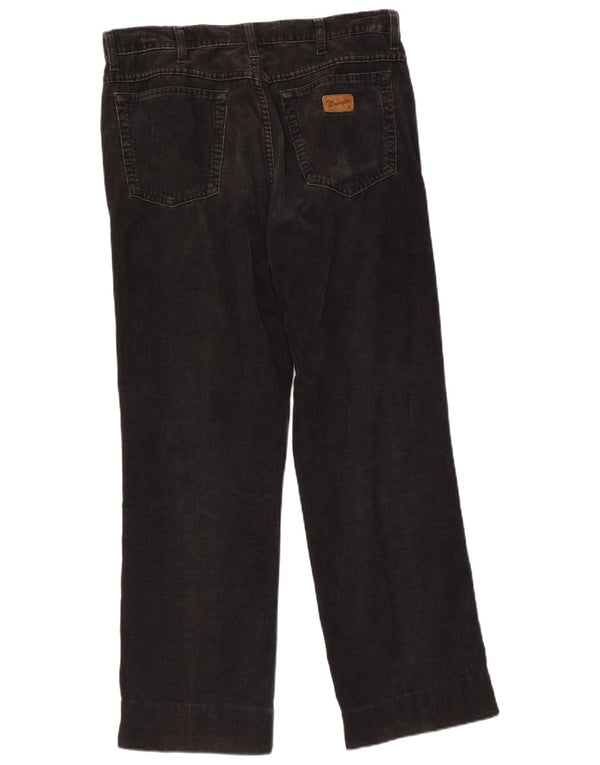 Calça Wrangler masculina reta de veludo W32 L28 preta