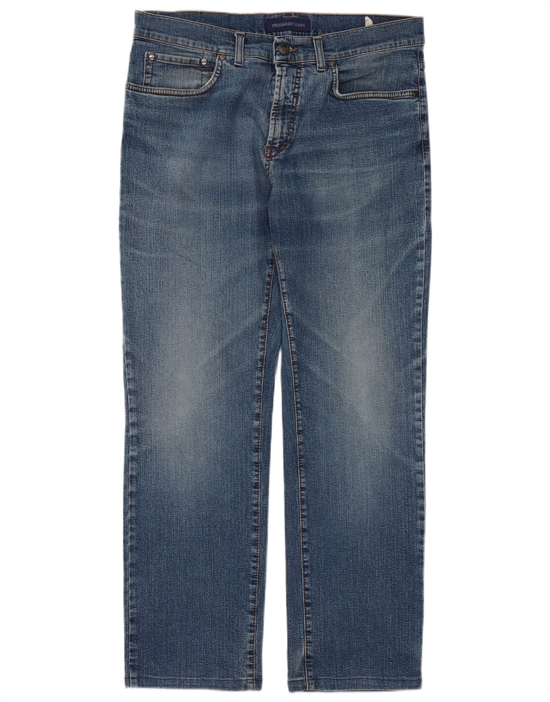Jeans retos masculinos TRUSSARDI W36 L31 algodão azul
