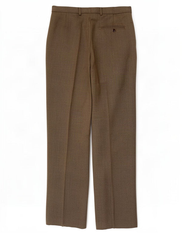 Calça masculina de ajuste regular Marks & Spencer W32 L31 lã bege
