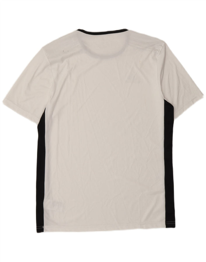 Adidas Mens Aeroready Camiseta Top Médio Branco Colourblock Poliéster