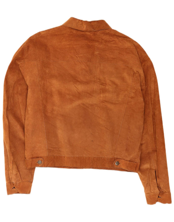 Jaqueta bomber masculina de camurça Conbipel IT 48 couro marrom médio clássico