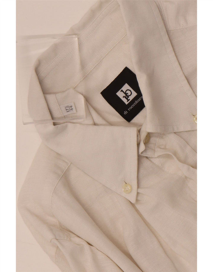 Camisa masculina ROCCOBAROCCO tamanho 44 17 1/2 XL branca
