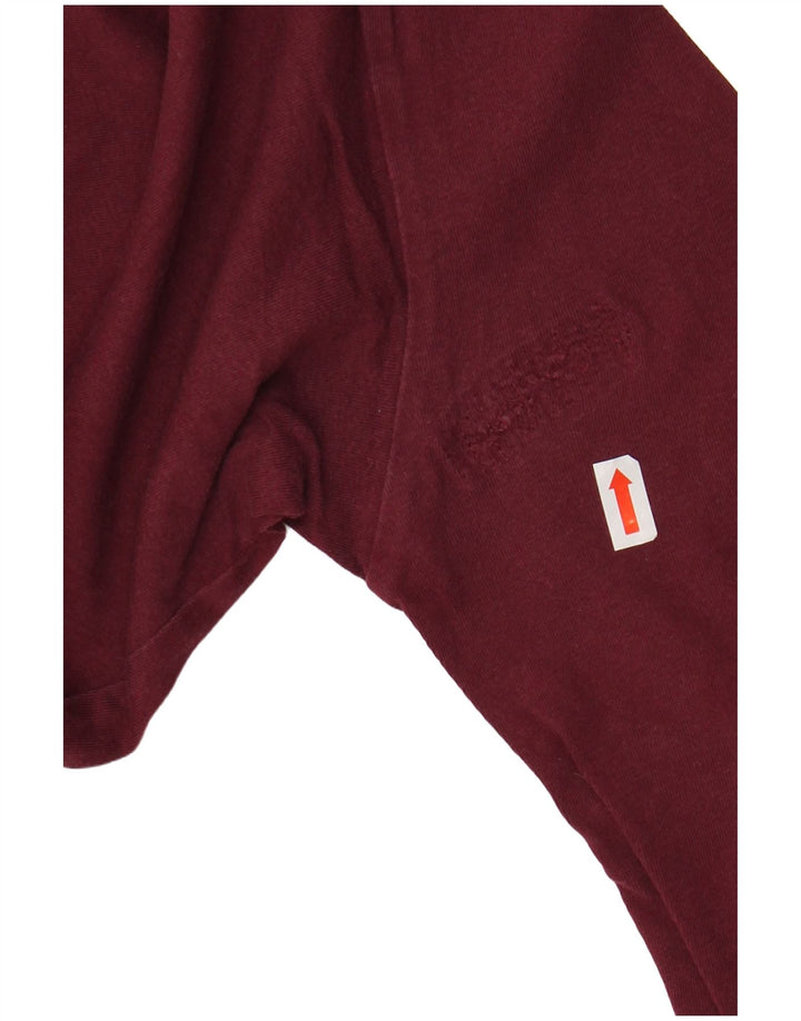 VANS Masculino Classic Fit Graphic Top Manga Longa Pequeno Algodão Borgonha