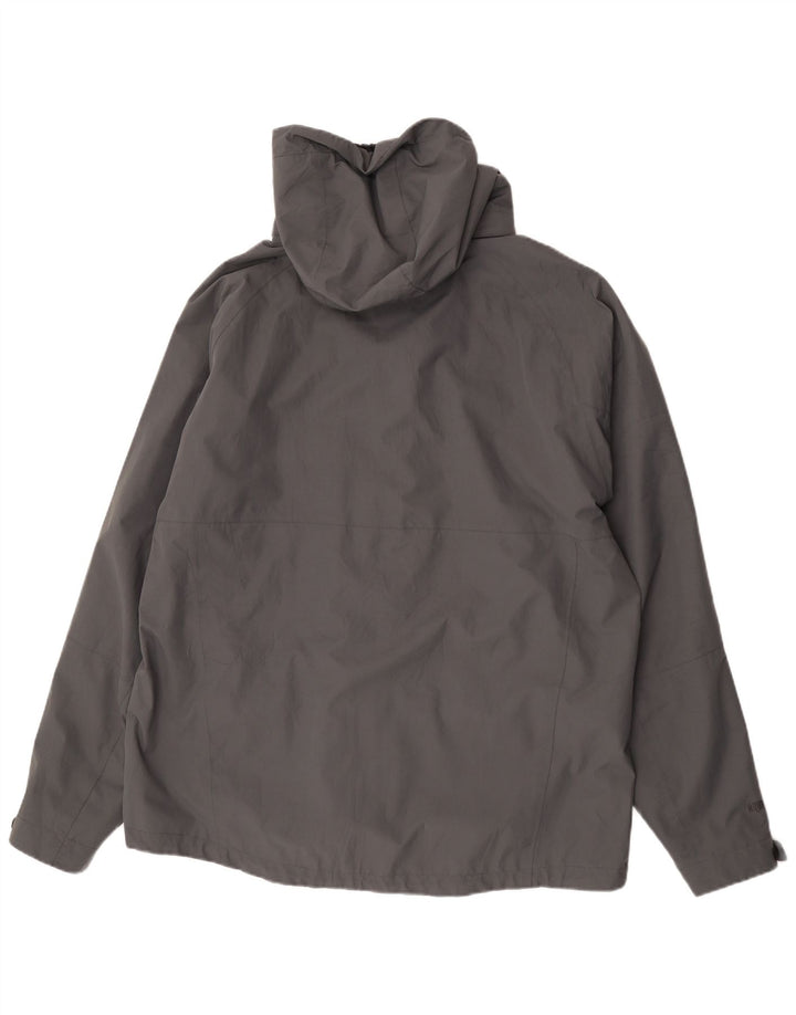 Jaqueta de chuva masculina McKinley com capuz UK 44 2XL poliéster cinza