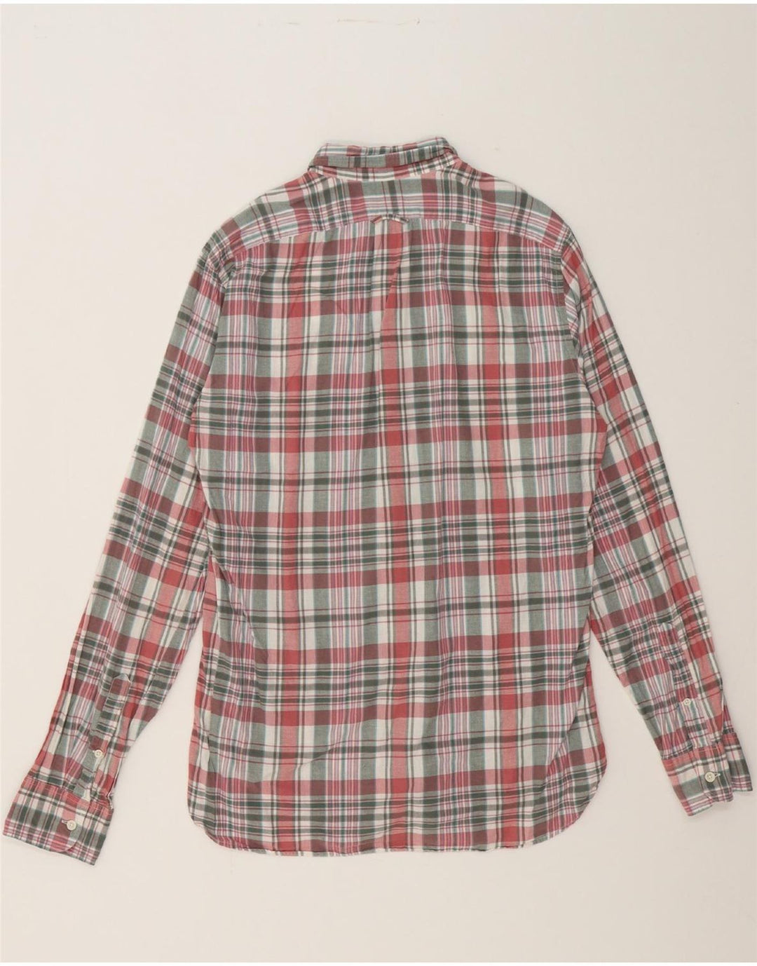 J. CREW Mens Shirt Medium Pink Check Cotton Vintage J. Crew and Second-Hand J. Crew from Messina Hembry 