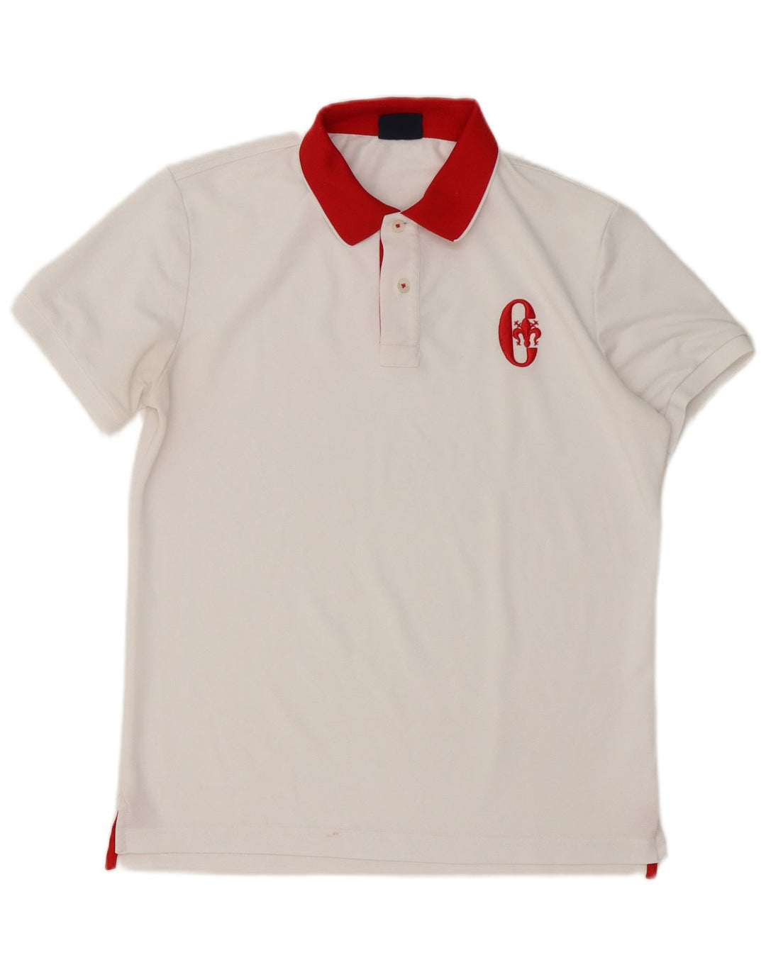 Camisa polo masculina de rugby Conte of Florence média branca